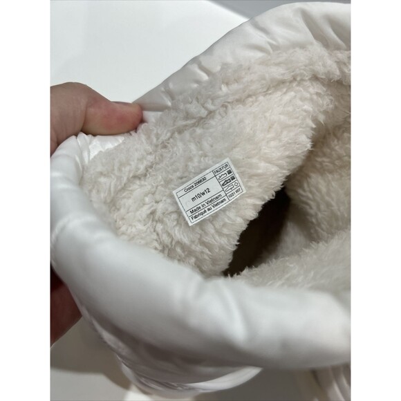 Crocs White Neo Puff Boots M10 W12 White Fleece Lined Comfort - Picture 9 of 13